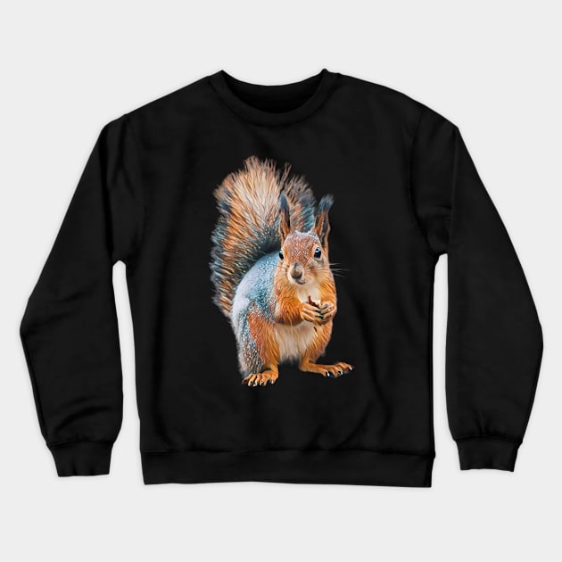 Squirrel - Woodland Themed Kids Room, Funny Gifts For Forester, Cute Animals Crewneck Sweatshirt by Shirtsmania